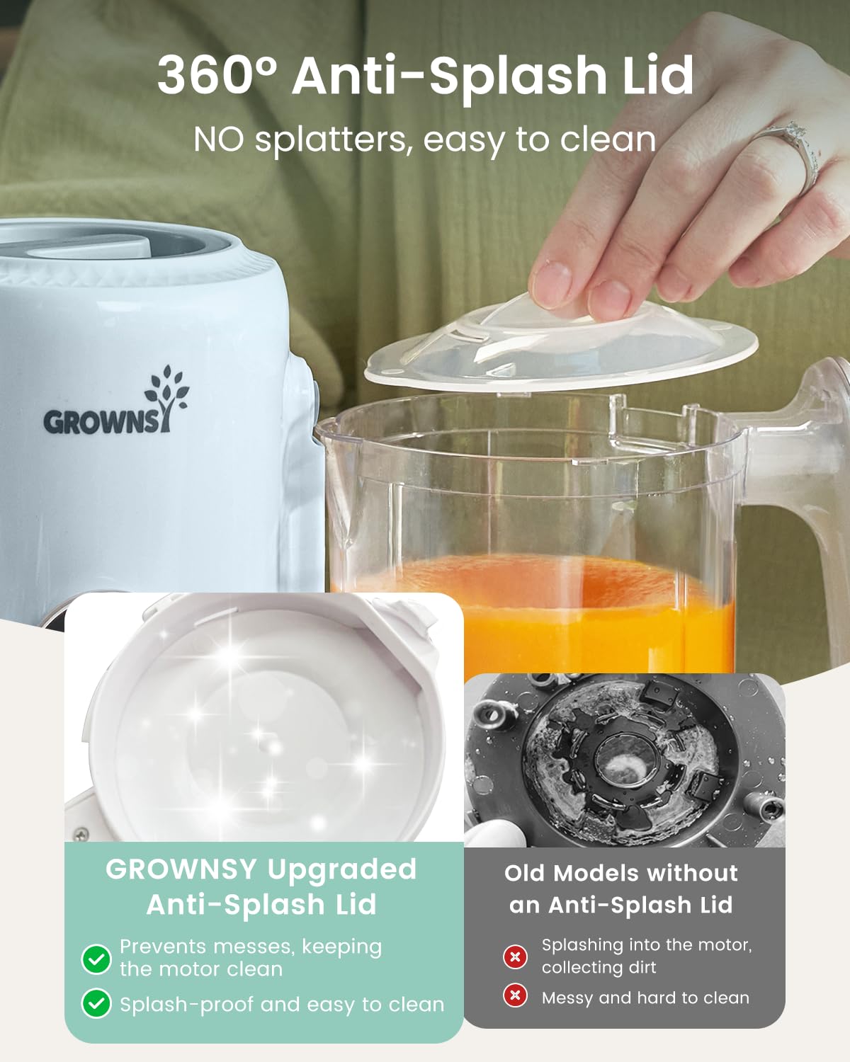 Grownsy Baby Food Maker, Steamer & Blender Baby Food Processor, Dark Grey