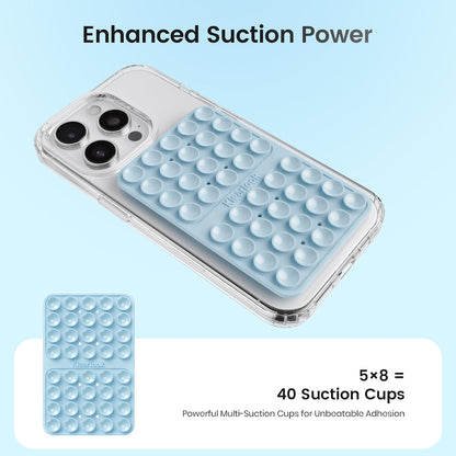 Klearlook Silicone Double Sided Suction Cup Phone Case Mount, Transparent