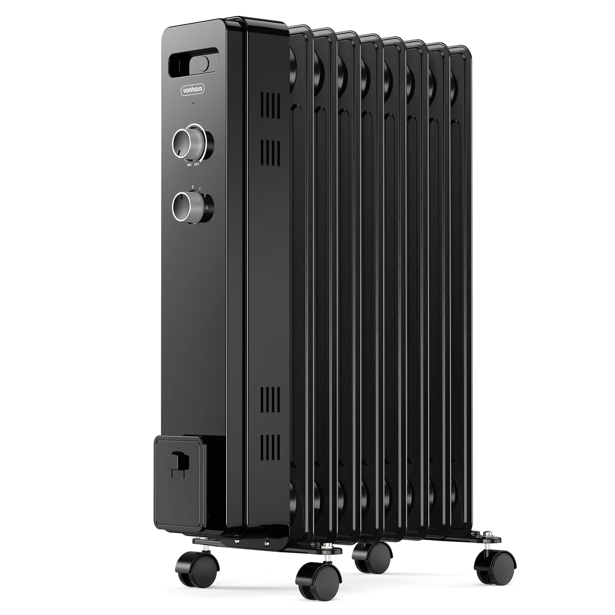 VonHaus Oil Filled Radiator 11 Fins – 2500W, 3 Heat Settings, 24 Hour Timer