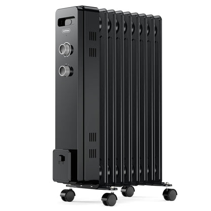VonHaus Oil Filled Radiator 11 Fins – 2500W, 3 Heat Settings, 24 Hour Timer