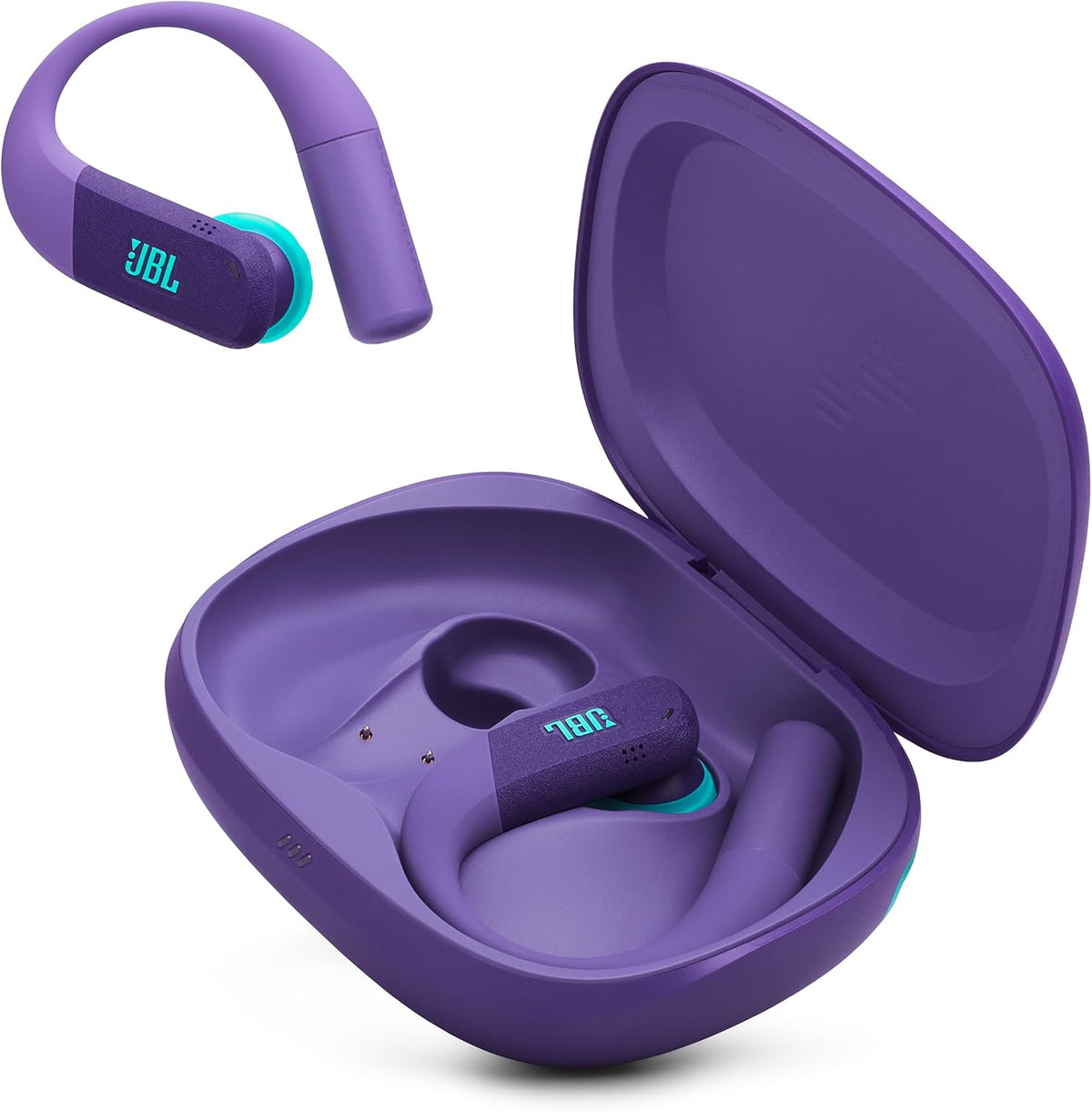 JBL Endurance Peak 4-Wireless Noise Cancelling Sport Earbuds (Purple/Teal)