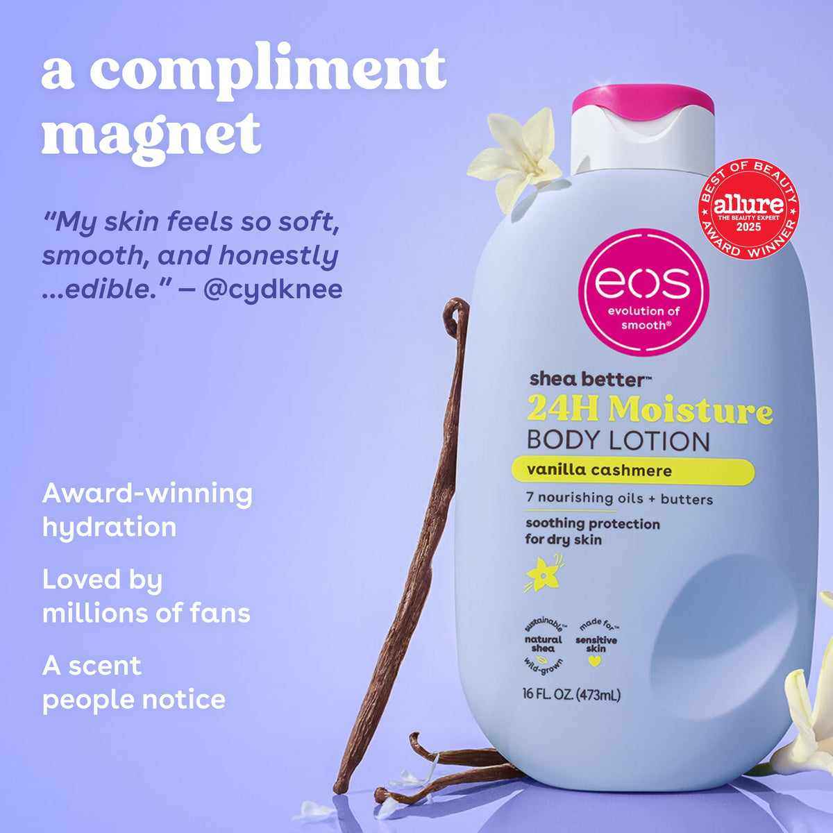 eos Shea Better Body Lotion- Crème de Pistachio, Natural Shea, 16 fl oz