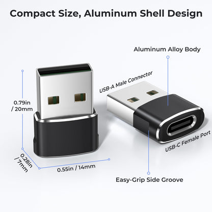Basesailor USB to USB C Adapter,USBC Female to USB A Male Charger Adapter