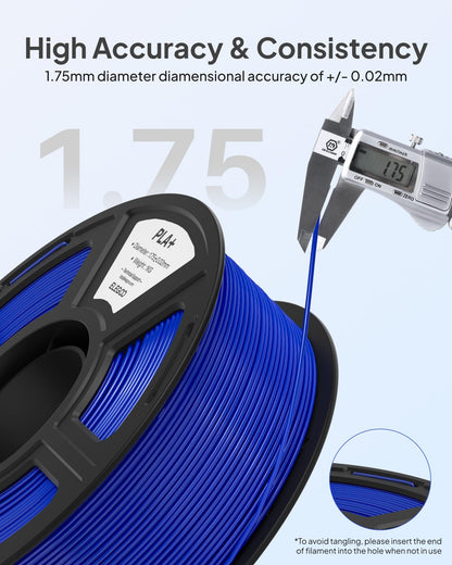 ELEGOO PLA+ 3D Printer Filament 1.75mm White 1KG