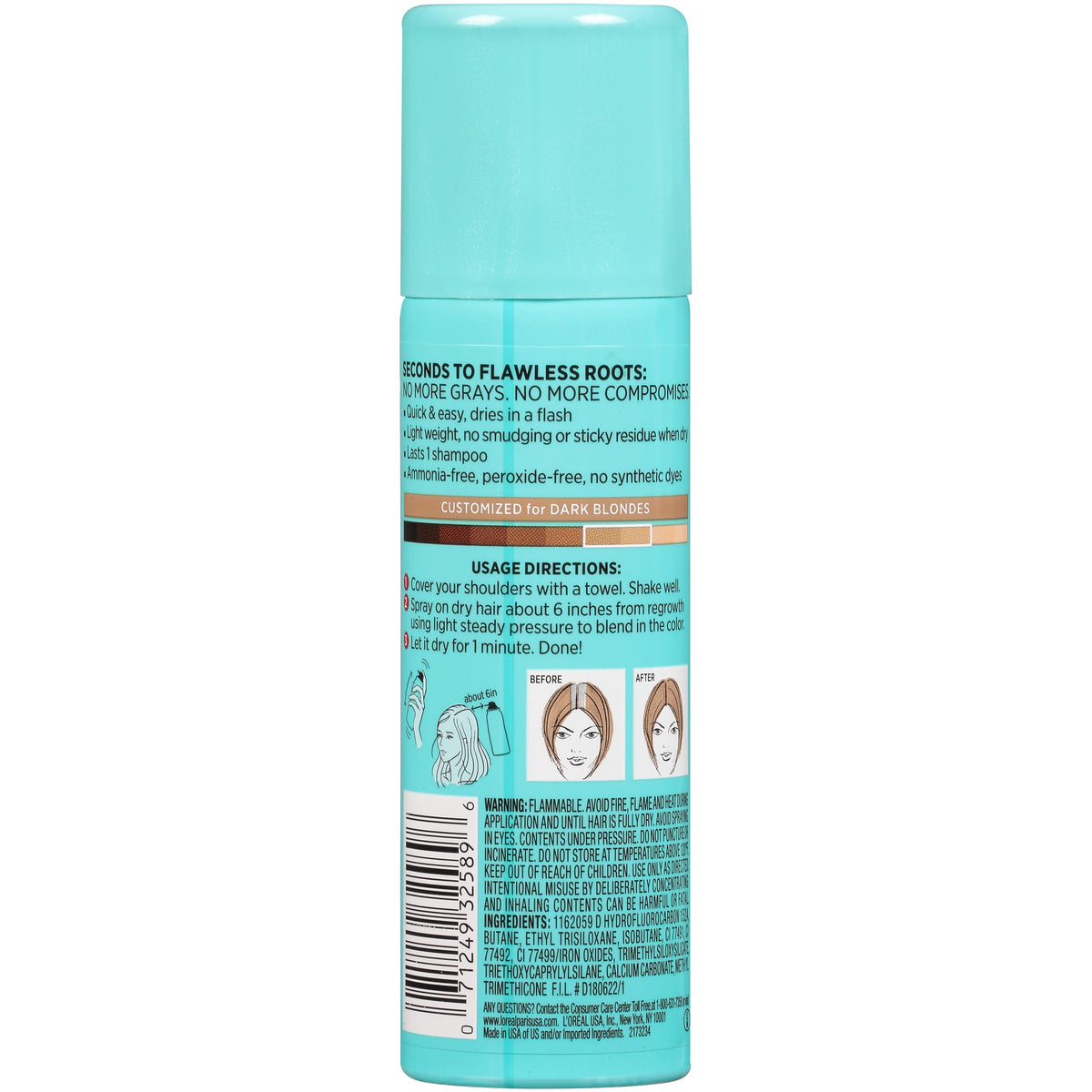 L'Oreal Paris Magic Root Gray Hair Cover Up, Medium Brown, 2 oz, 2 Count