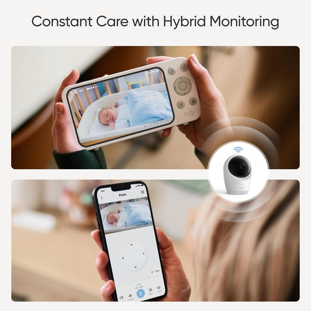 eufy Baby Monitor E21, 4K UHD Camera, 5" 720p Screen, No Wi-Fi