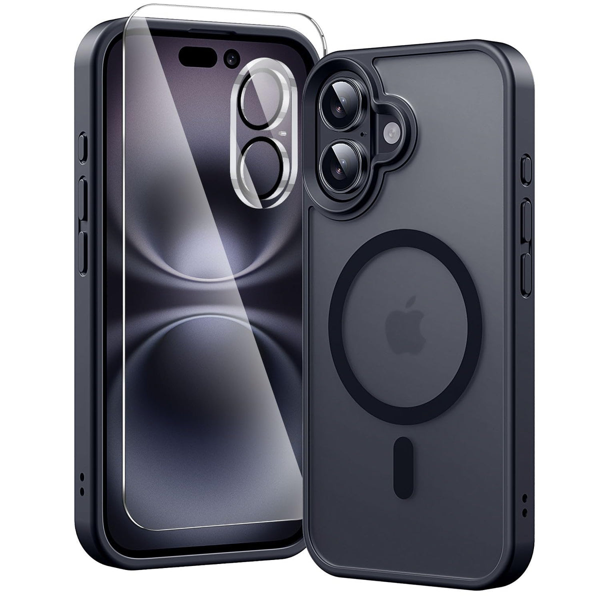 toushion 3 in 1 for iPhone 15 Plus Case Transparent