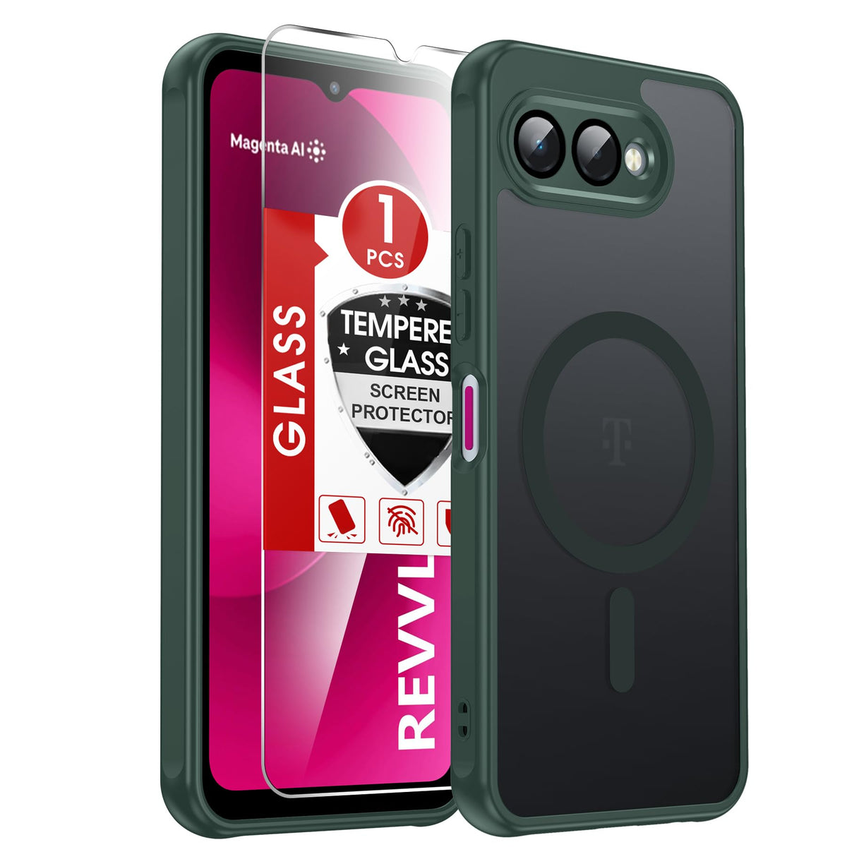 LeYi for Pixel-8A Phone Case: MagSafe Fit & Screen Protector Crystal Clear