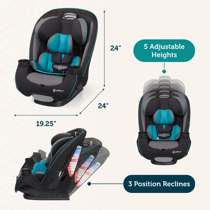 Safety 1st Grow and Go All-in-One Convertible Car Seat - Black Phantom