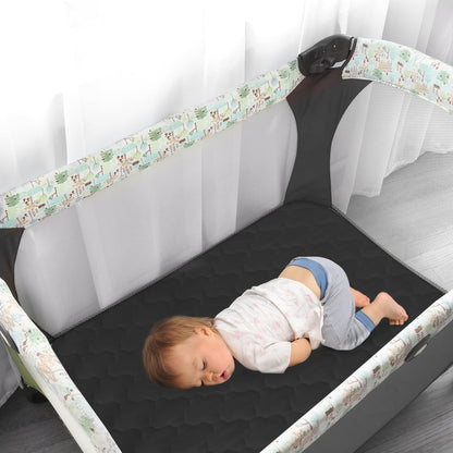 Crib Mattress Protector Sheets Fitted Waterproof Mattress Pad Cover 2 Pack