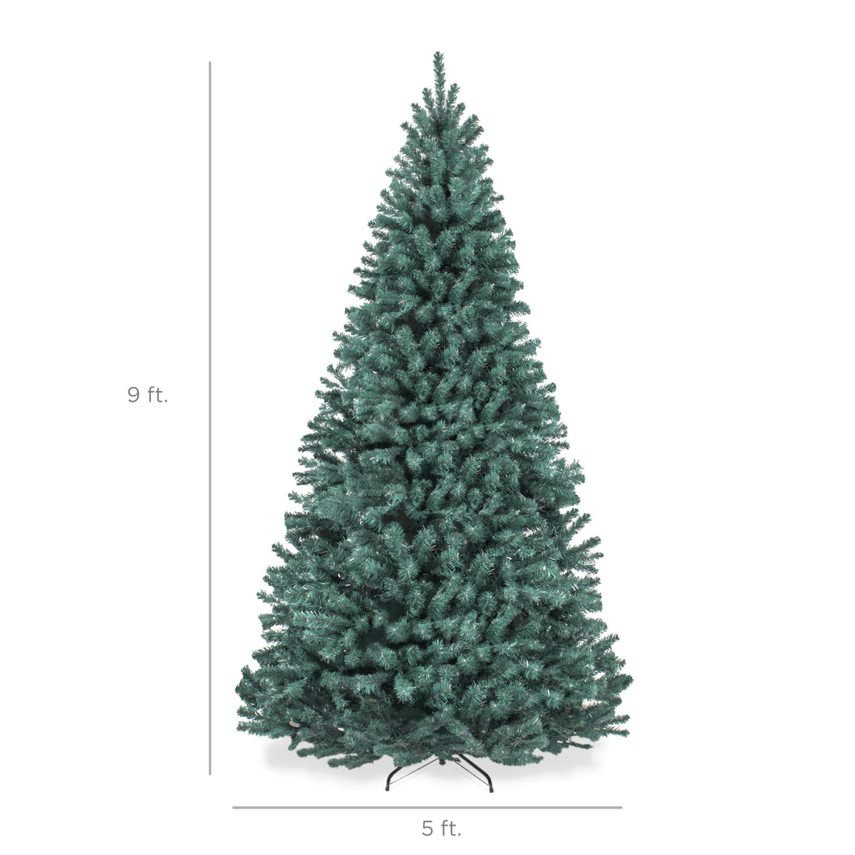 Best Choice Products Artificial Christmas Tree, 6ft Premium Unlit Realistic Spruce Holiday Décor w/Dense Branches, Easy Assembly, Metal Base - Green Spruce