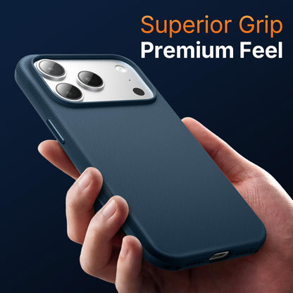 Mkeke for iPhone 17 Pro Max Case Techwoven Green, [Compatible with MagSafe] [Camera Control Cover] [Premium Tech Woven Fabric] [Drop Protection] Shockproof Skin-Friendly
