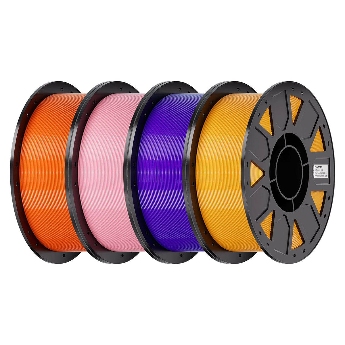 Creality PETG Filament 1.75mm 4KG, Black+White+Blue+Red, Total 4-Pack