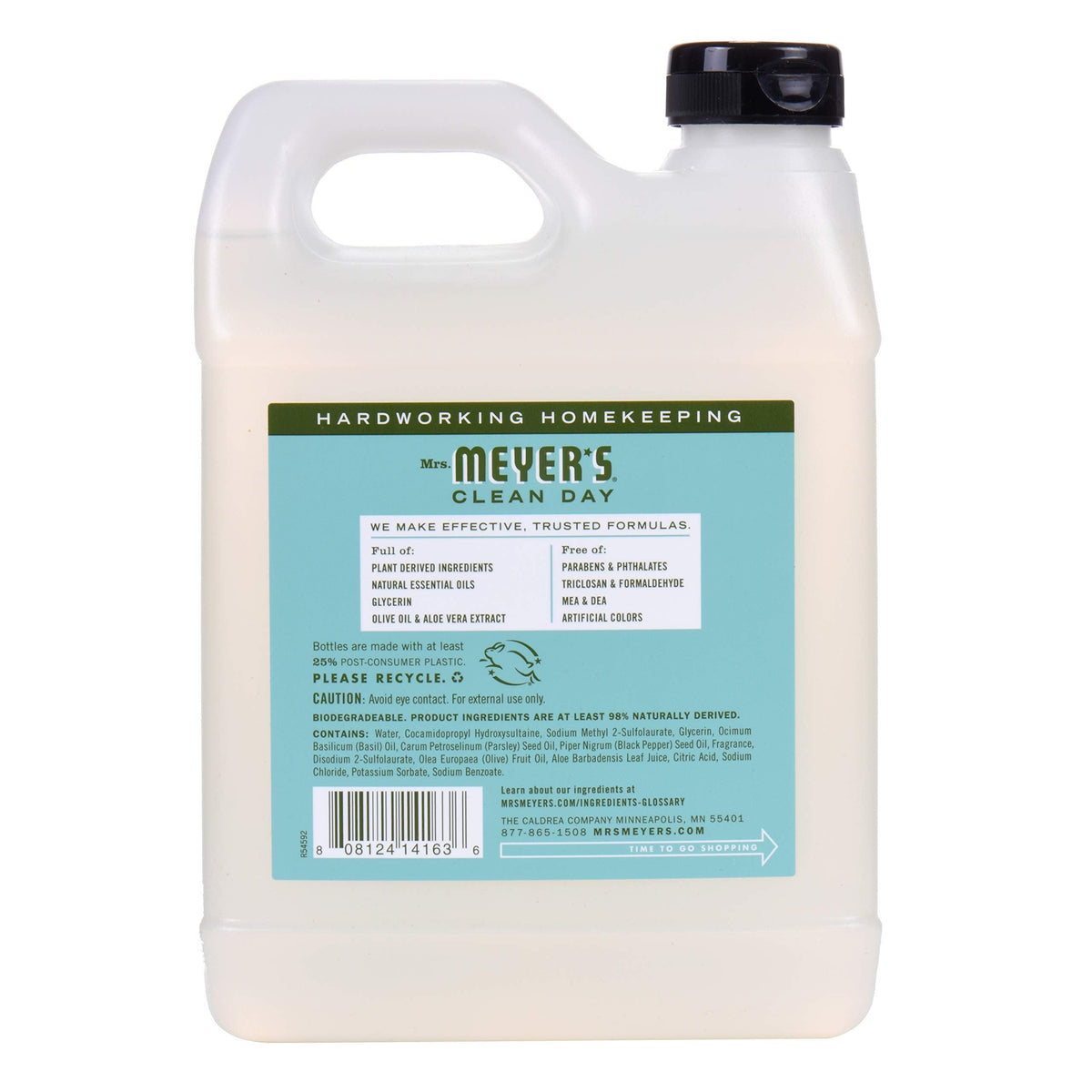 MRS. MEYER'S CLEAN DAY Hand Soap Refill, Lemon Verbena Scent, 33 Fl Oz Bottle