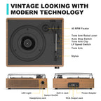 Seasonlife® Record Player for Vinyl Turntable with Speakers,Pale Purple