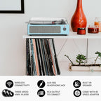 Seasonlife® Record Player for Vinyl Turntable with Speakers,Pale Purple