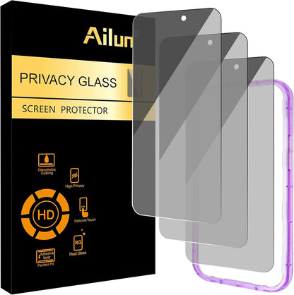 Ailun 3 Pack Privacy Screen Protector for iPhone 17 Pro Max, Tempered Glass
