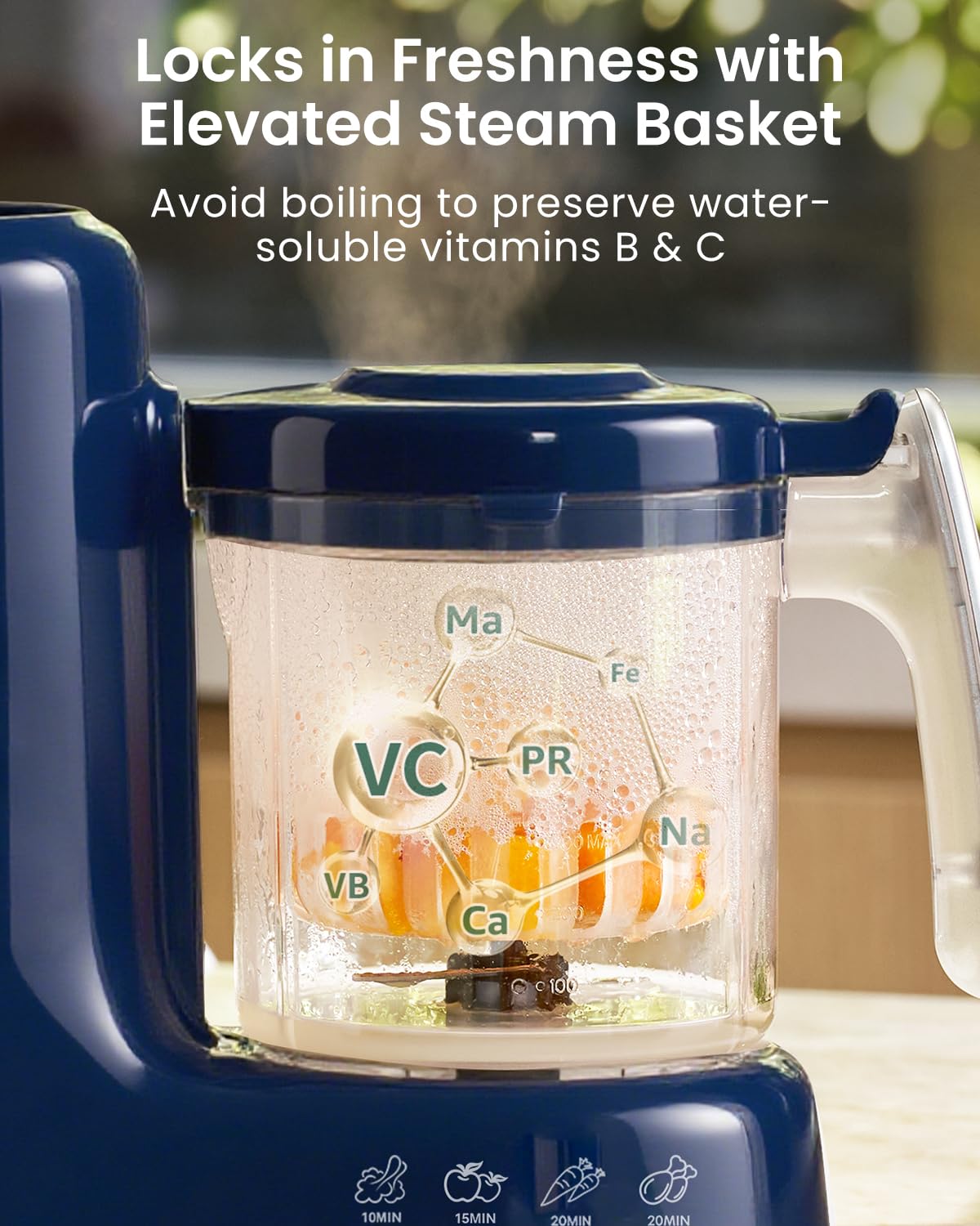 Grownsy Baby Food Maker, Steamer & Blender Baby Food Processor, Dark Grey