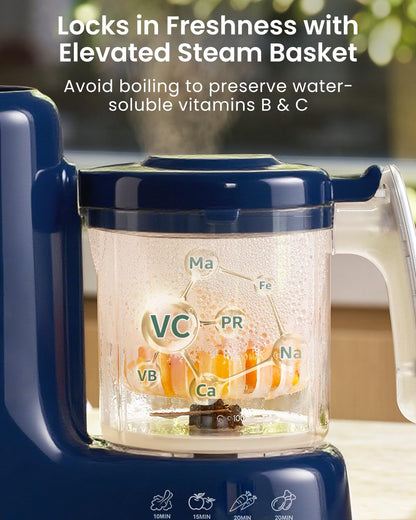 Grownsy Baby Food Maker, Steamer & Blender Baby Food Processor, Dark Grey