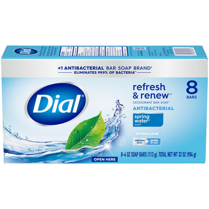 Dial Antibacterial Bar Soap, Calm & Soothe Lavender & Jasmine Deodorant Bar, 4oz (8 Bars) (Pack of 4)