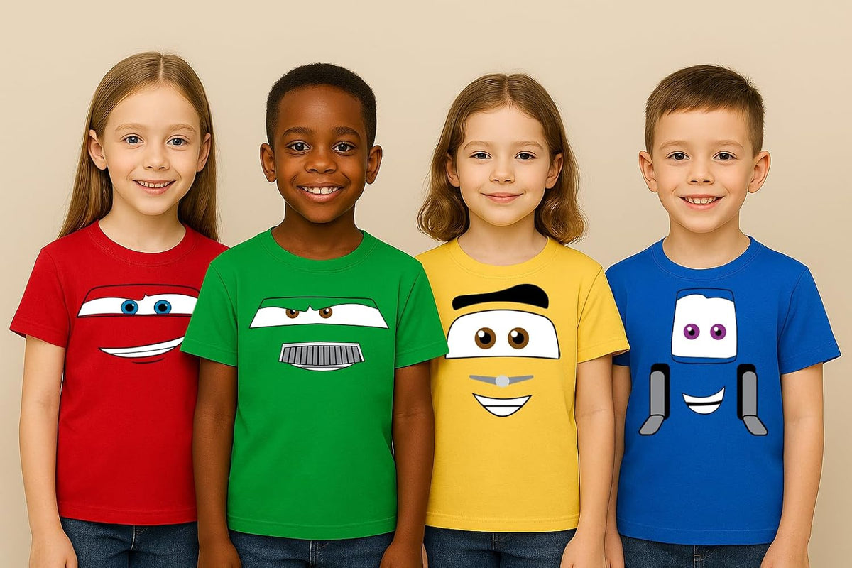 Custom Car Face Shirts for Halloween Funny Family Matching Shirts