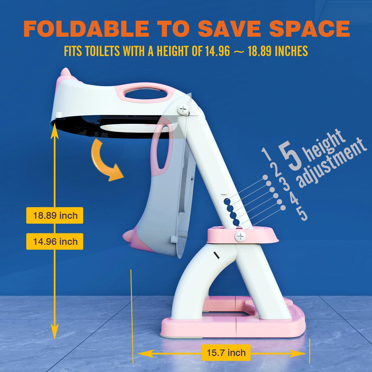 Potty Training Toilet for Toddlers, 2-in-1 Potty Training seat, Anti-Slip (Chocolate, Bear)