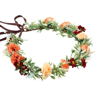 Pink Bohemian Flower Crown, Fairy Babys Breath Flower Headband