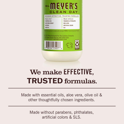 MRS. MEYER'S CLEAN DAY Hand Soap Refill, Lemon Verbena Scent, 33 Fl Oz Bottle