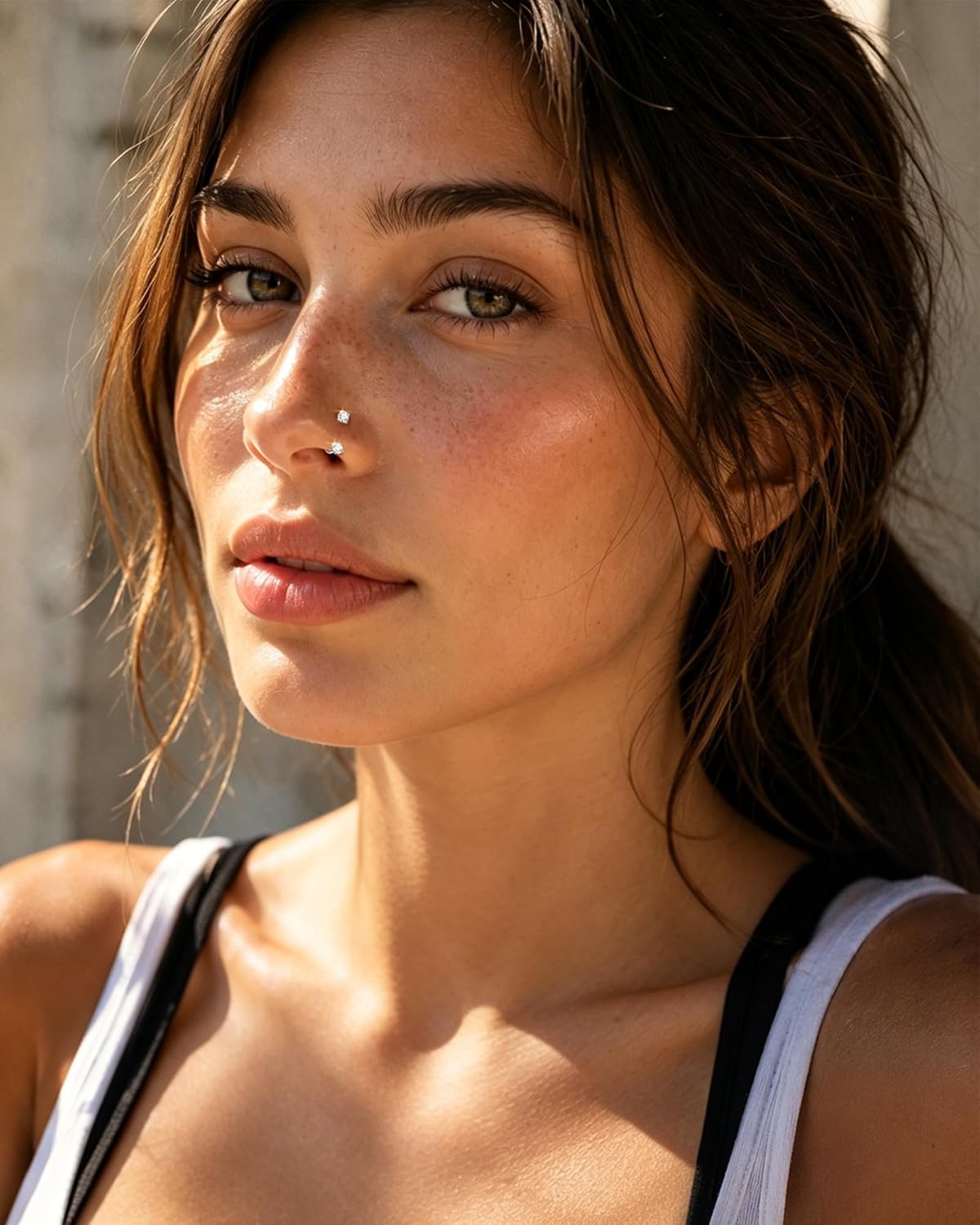 Horseshoe Nose Ring Studs Gold Silver Nose Piercing Jewelry for Women Men