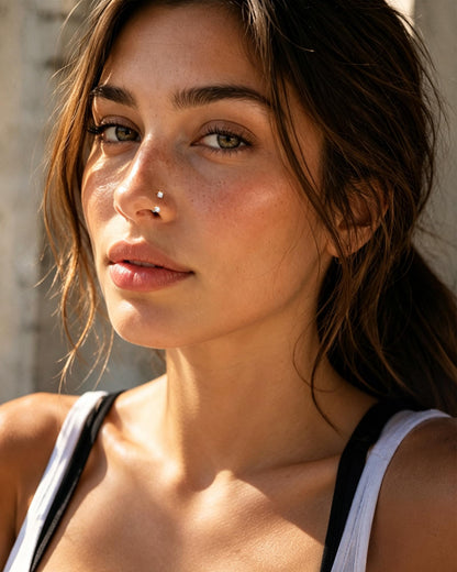 Horseshoe Nose Ring Studs Gold Silver Nose Piercing Jewelry for Women Men