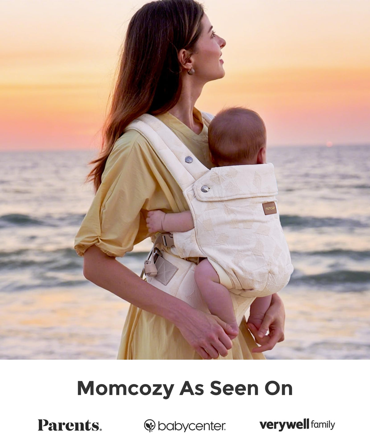 Momcozy PureHug Baby Carrier - Ergonomic, Cozy and Lightweight for 7-45 lbs