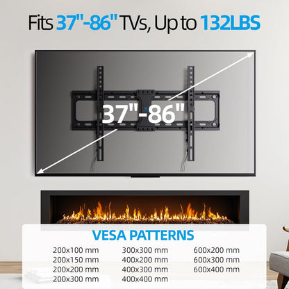 Fixed TV Wall Mount Bracket for 50 55 65 70 75 85 86 Inch TVs