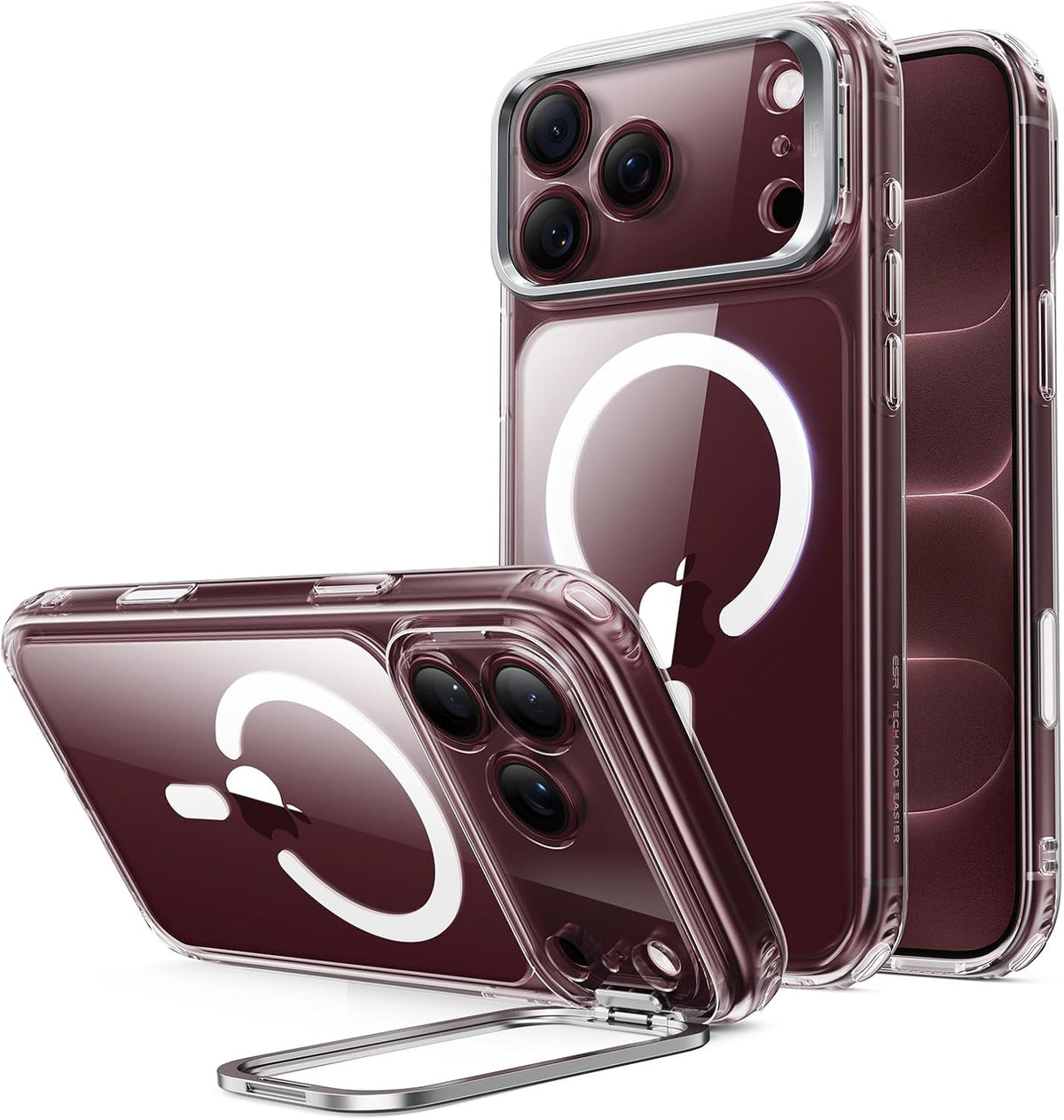 ESR Classic Hybrid for iPhone 18 Pro Max/17 Pro Max Case with Flex Stand