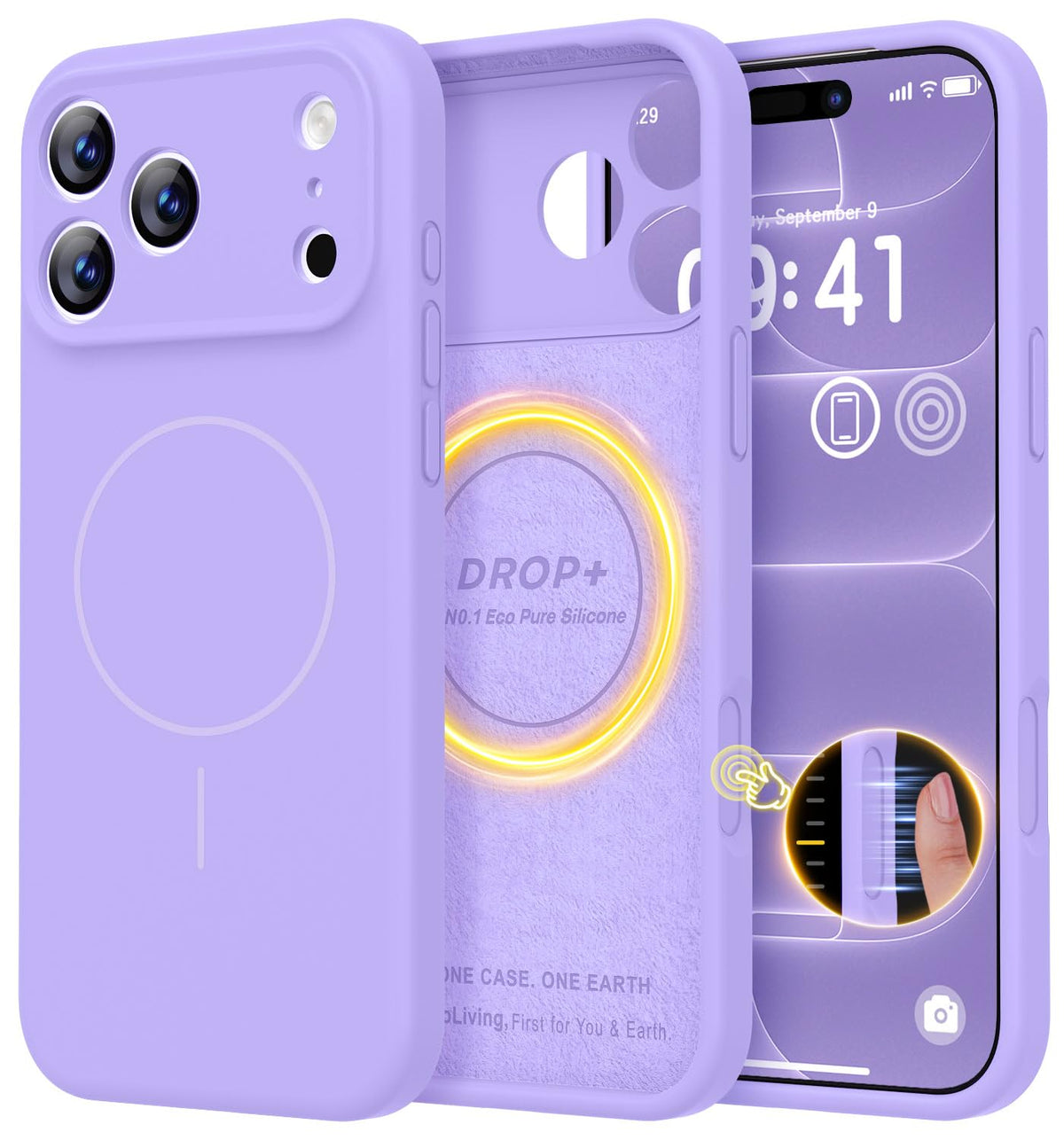 LOVE 3000 Designed for iPhone 16 Case, Premium Silicone with [Soft Anti-Scratch Microfiber Lining] Shockproof Protective Phone Case for Men Women Girls 6.1", Black
