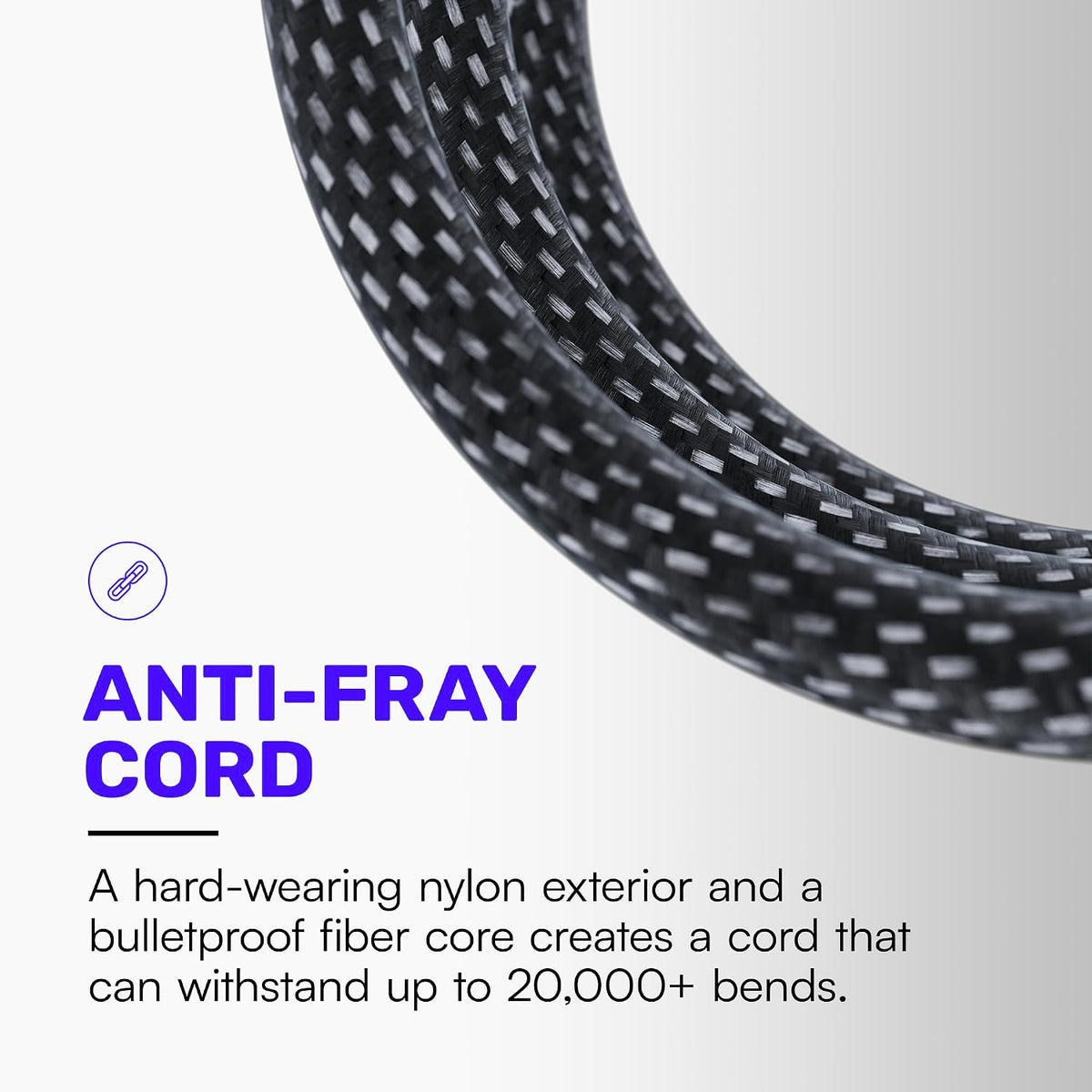 Raycon Magic Spin Cable - 6.6 Feet 100W Fast Charging Type C to Type C Cable for iPhone 16, Samsung Galaxy S24, Google Pixel 7, OnePlus 11, iPad Pro, MacBook Air (Blue, 6.6 Feet)