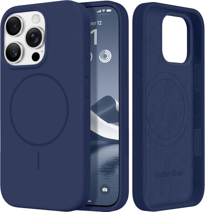 GolbinBox Magnetic for iPhone 13/14 Case, Silicone Cover, Blackcurrant