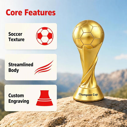 5 inch Tall World Soccer Trophy Cup Award Champion Trophy