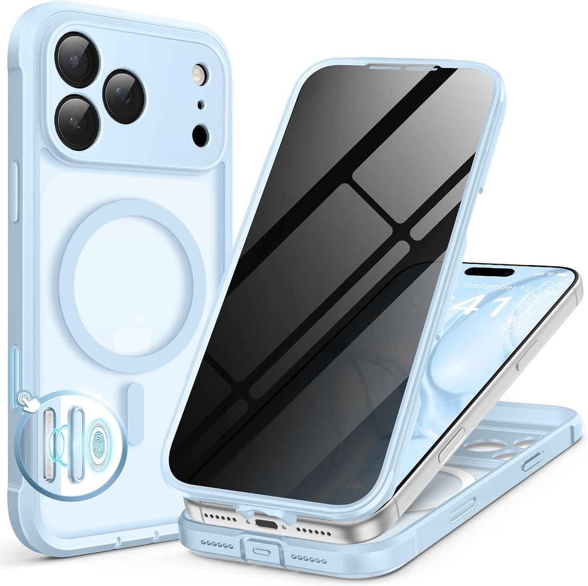 BERFY for iPhone 16 Pro Max Case, Fit for MagSafe