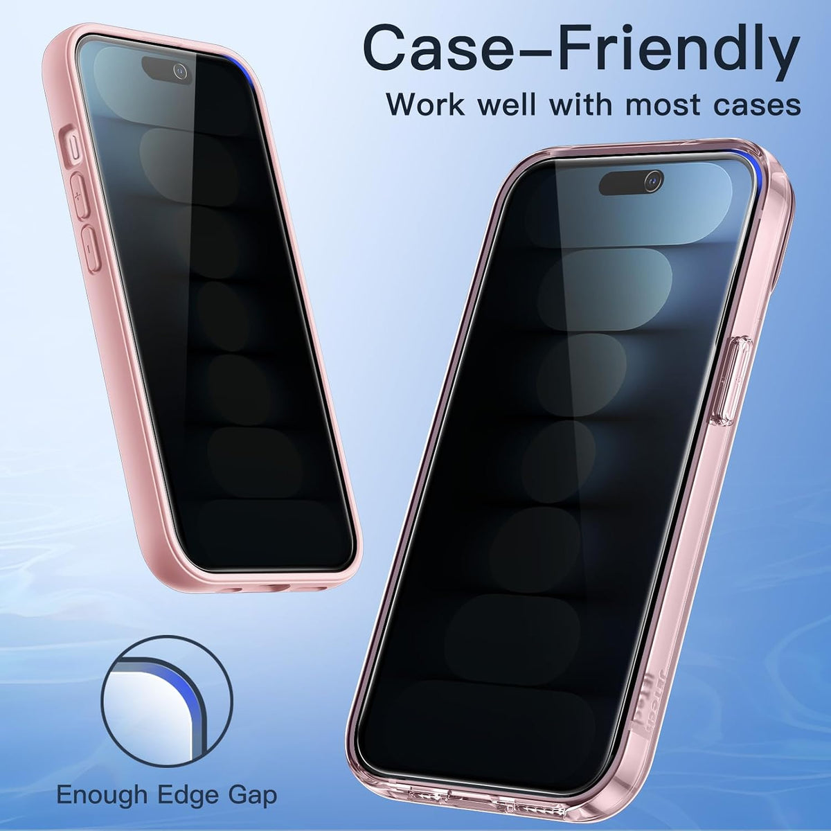 JETech Privacy Screen Protector for iPhone 16 Pro Max, 2-Pack