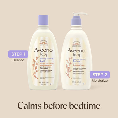 Aveeno Baby Calming Comfort Bath & Body Wash, Lavender & Vanilla, 8 fl oz