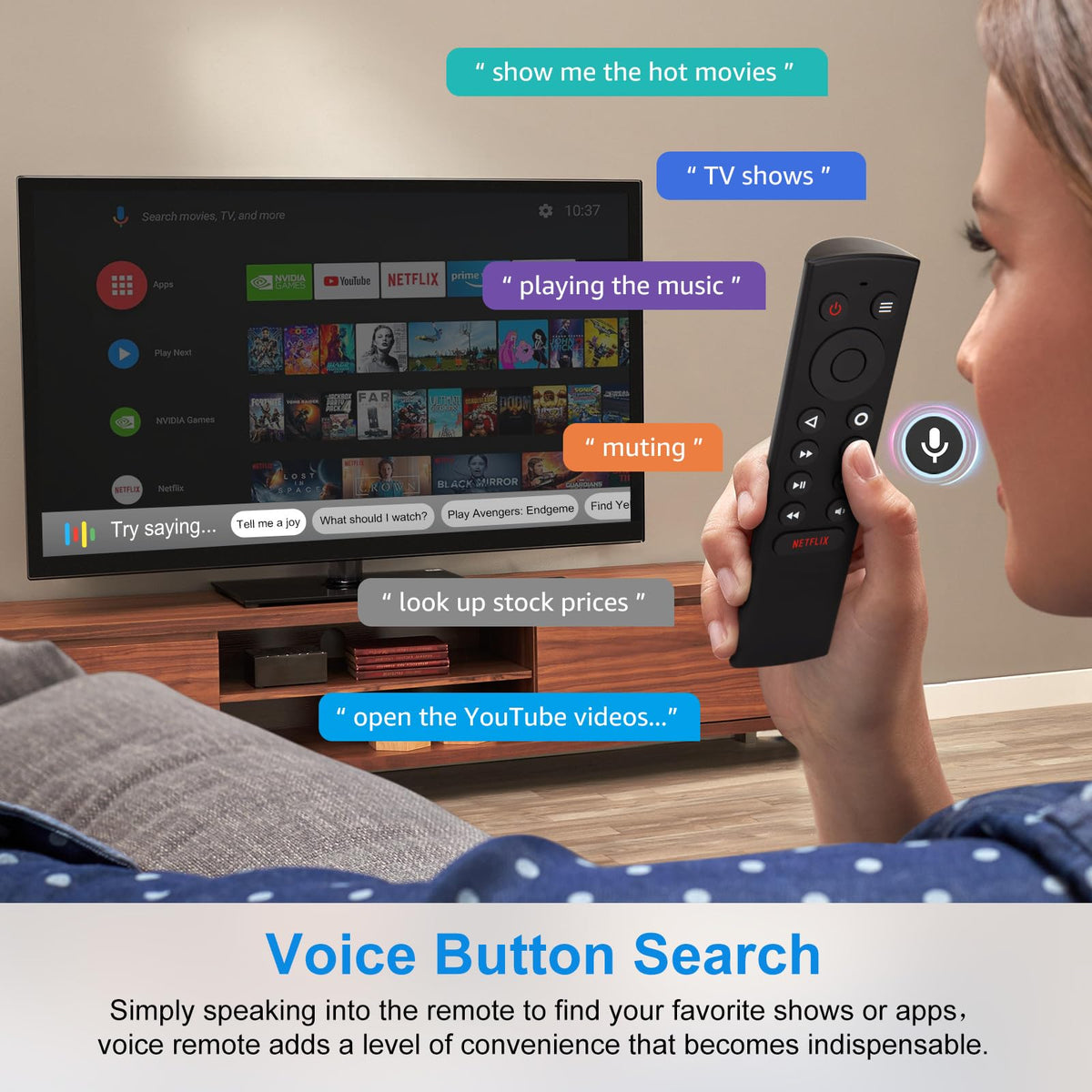 Replacement Remote Control for Hisense Smart Google TV，for Hisense UHD 4K ULED Google TVs
