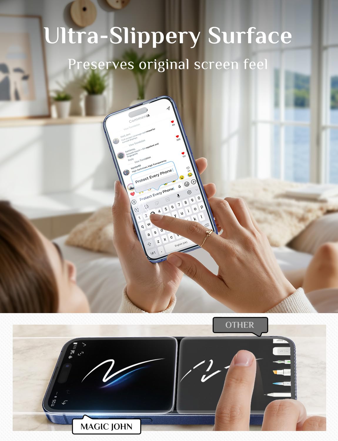 MAGIC JOHN for iPhone 18 Pro Max Screen Protector Easy Installation
