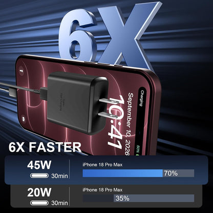 Phone 18 17 Pro Max Charger Fast Charging 45W USBC Phone Duo Fast Charger