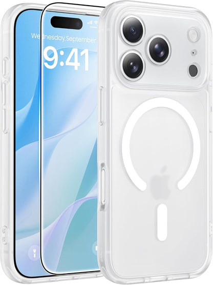 FNTCASE for iPhone 16 Plus Case, Fit for Magsafe, White