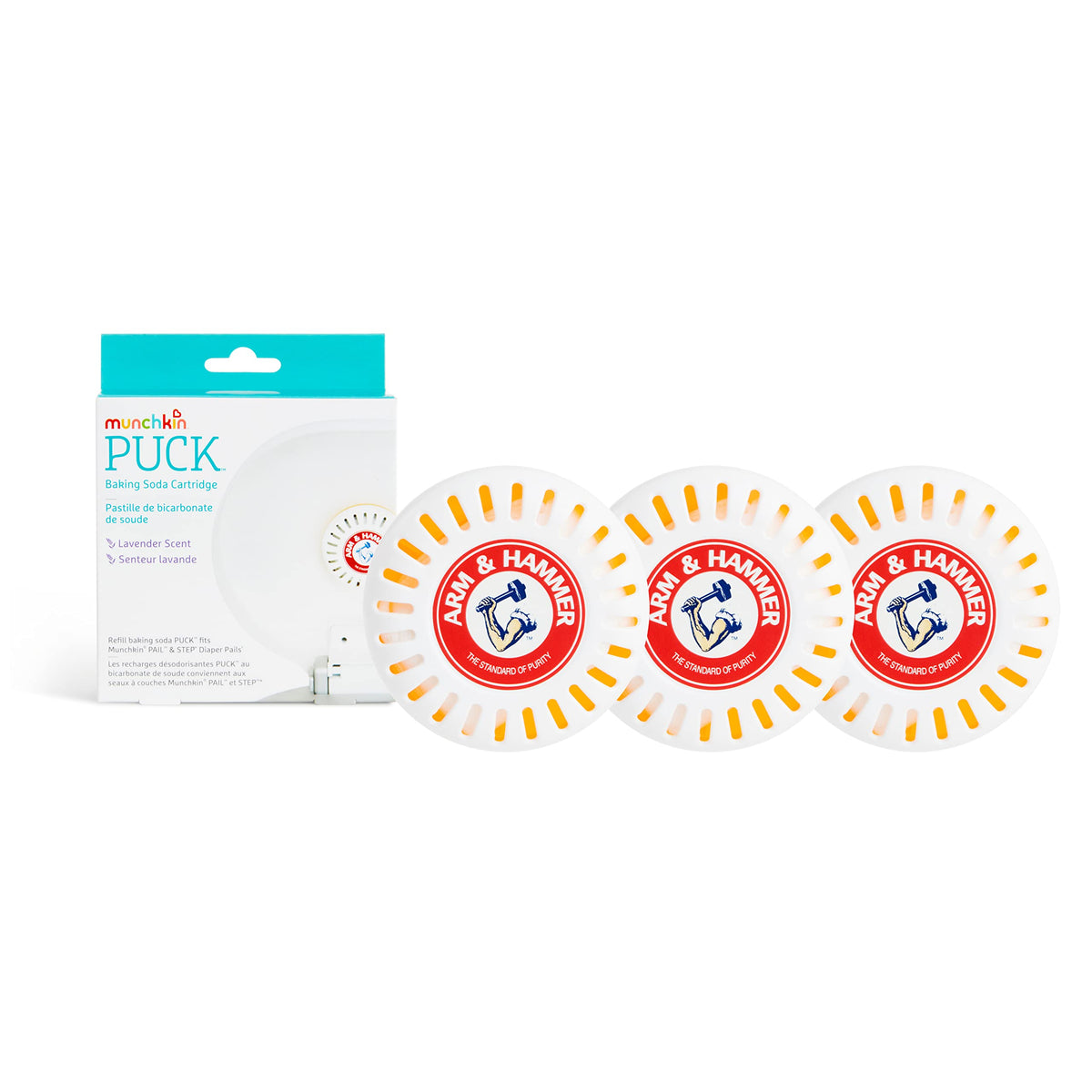 Munchkin Arm & Hammer Puck Diaper Pail Deodorizer, Lavender, 1 Count