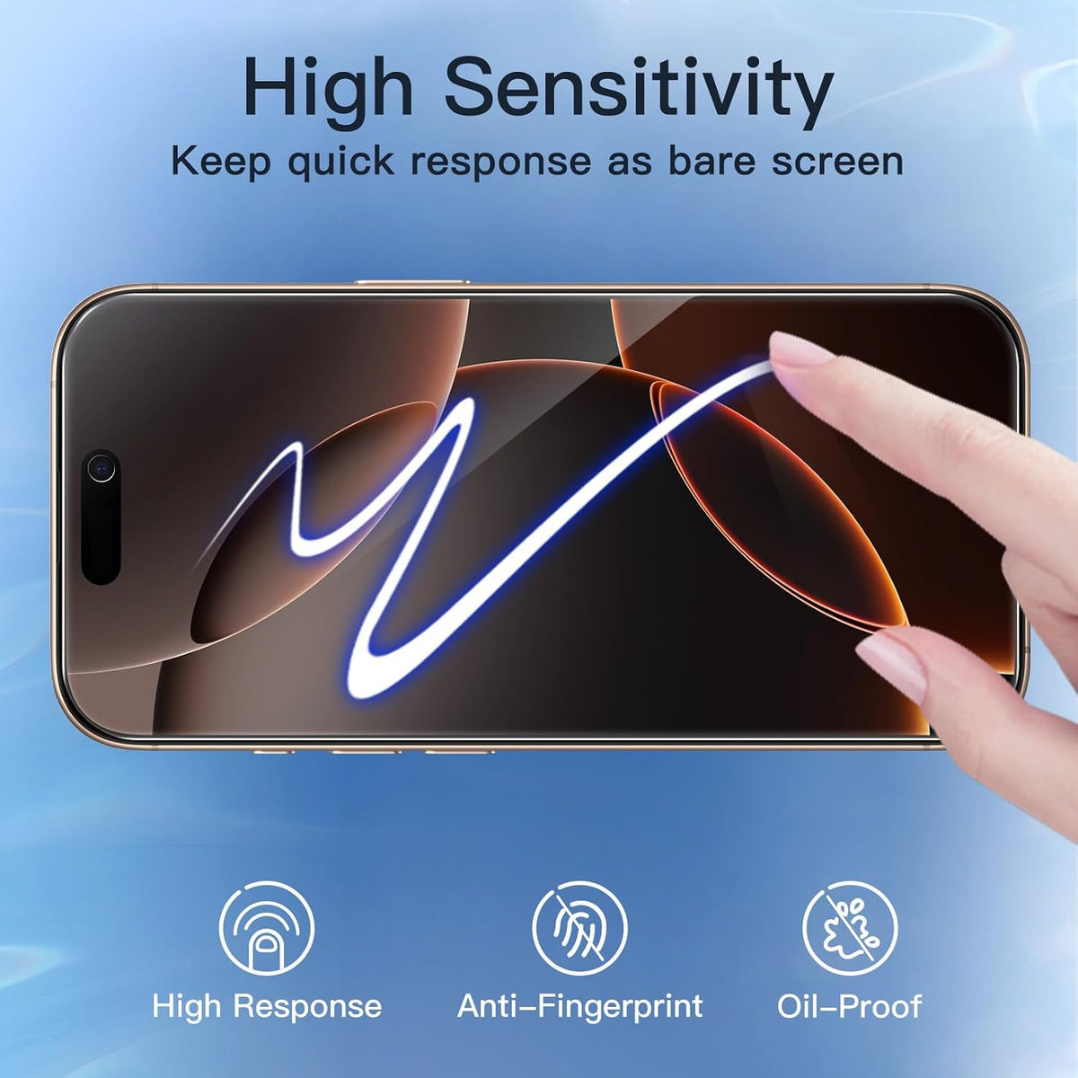 JETech Privacy Screen Protector for iPhone 16 Pro Max, 2-Pack