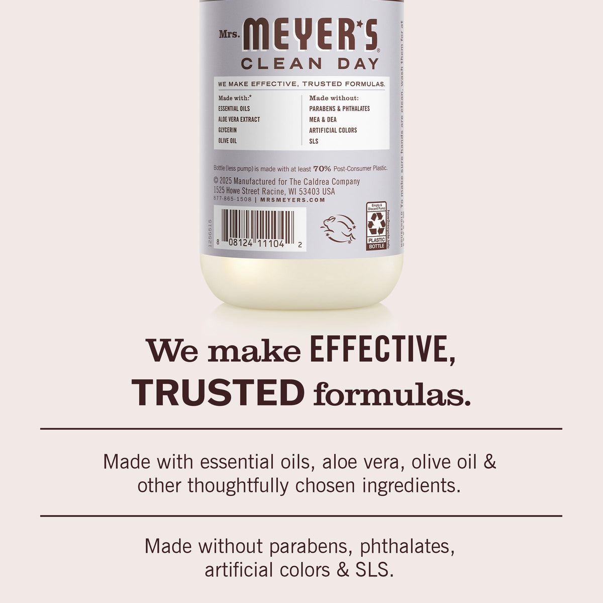 MRS. MEYER'S CLEAN DAY Liquid Hand Soap, Lemon Verbena, 12.5 fl oz, 3 Pack