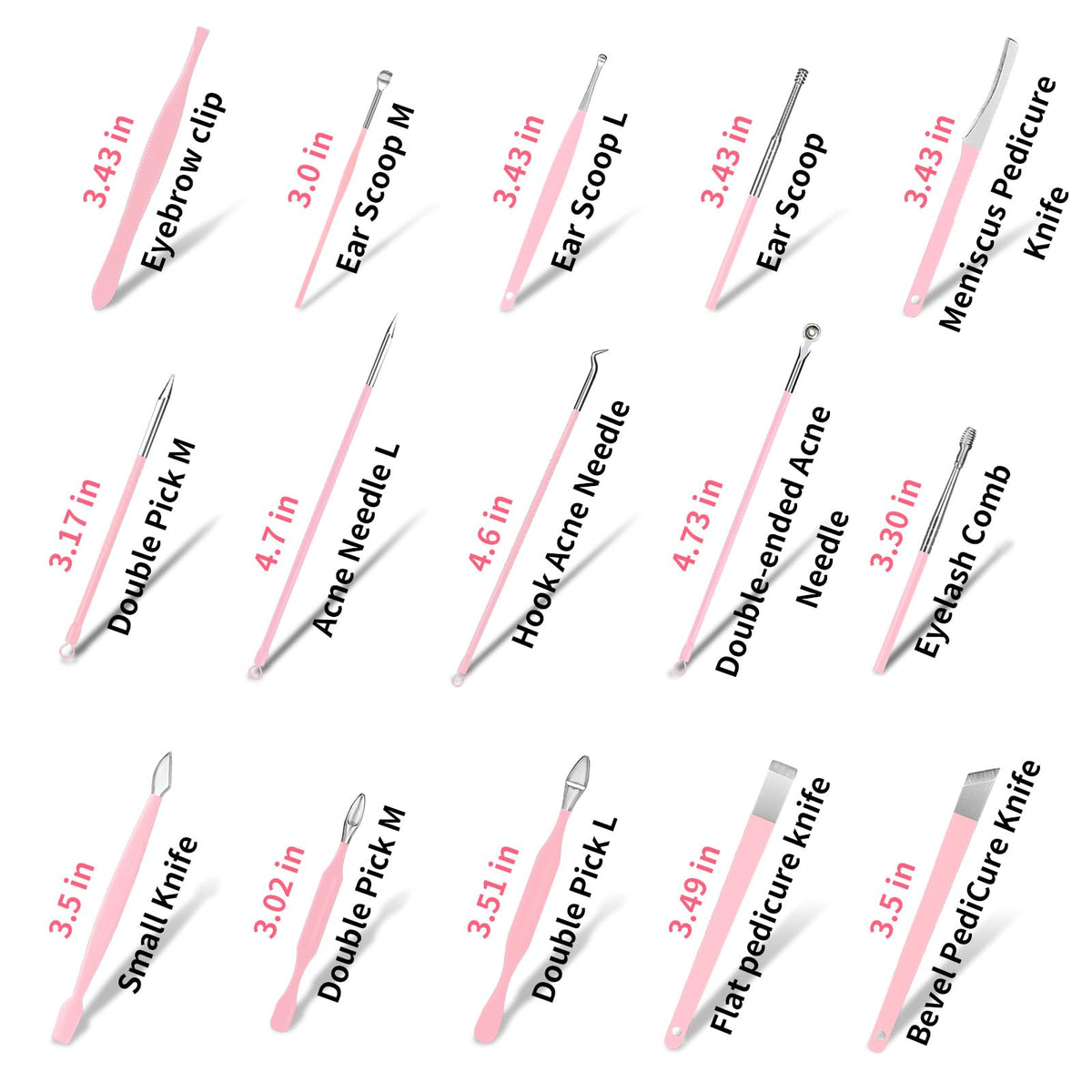 MINKINH Nail Clippers Set Manicure Pedicure Kit, 26-Piece Stainless Steel
