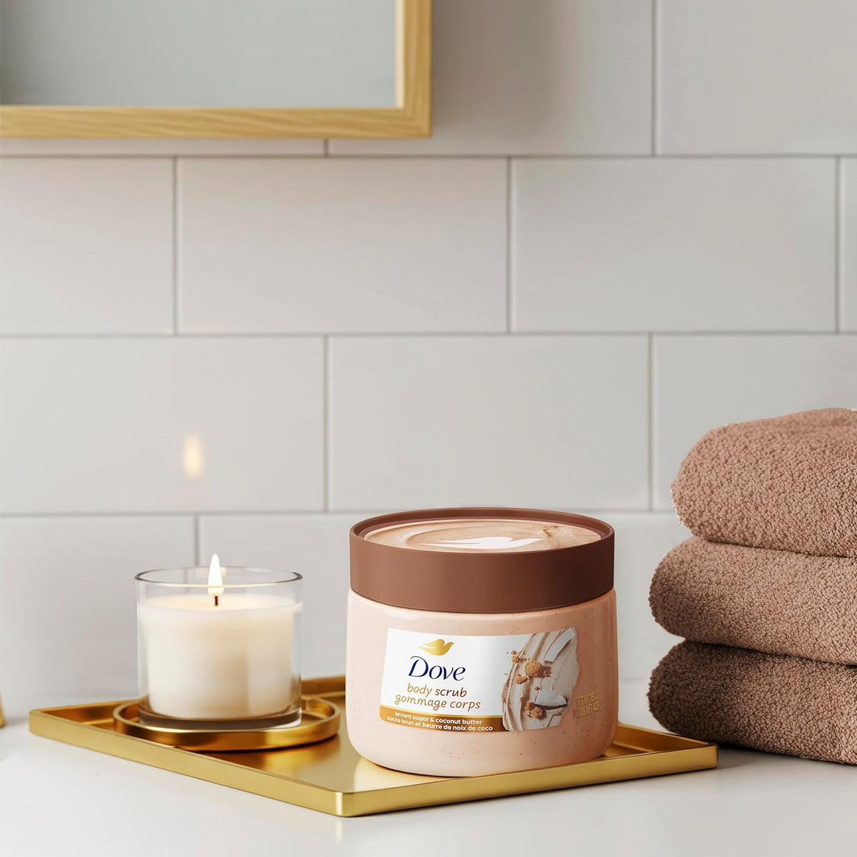 Dove Exfoliating Body Scrub, Brown Sugar & Coconut Butter, 15 oz