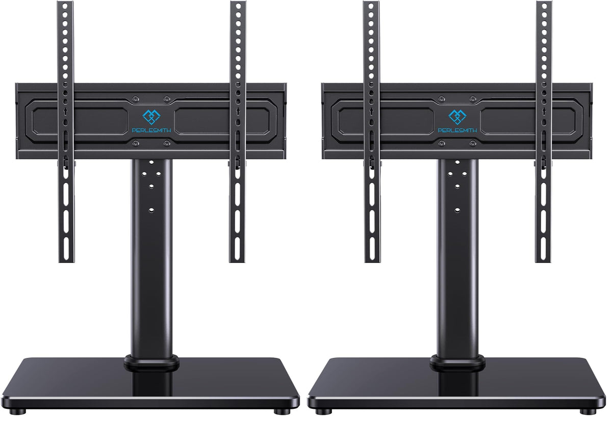 PERLESMITH Universal Swivel TV Stand for 32-75 inch TVs to 99lbs with Legs